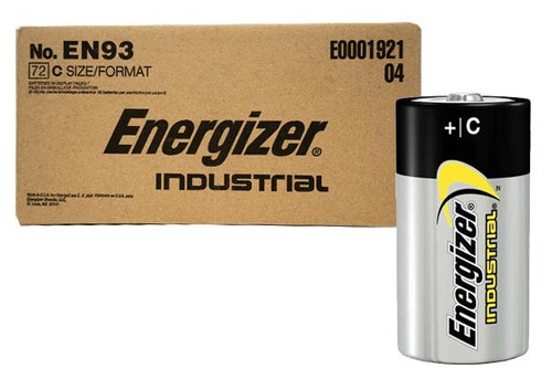 72-Pack C Energizer Industrial EN93 Alkaline Batteries  (6 boxes of 12)