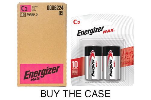 24-Pack C Energizer MAX E93BP-2 Alkaline Batteries (12 Cards of 2)