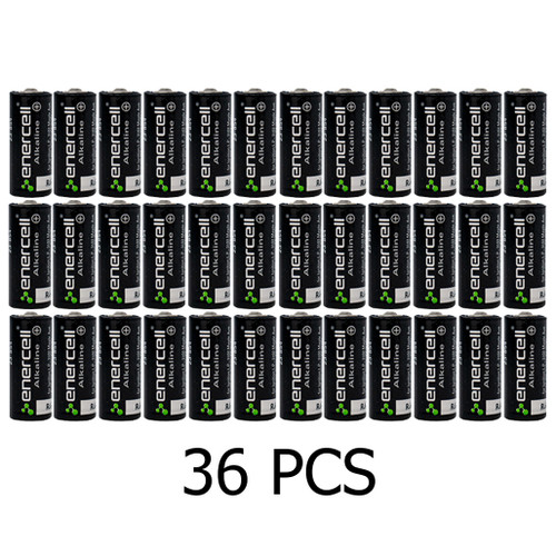 Box of 36 Enercell LR1 alkaline N size batteries