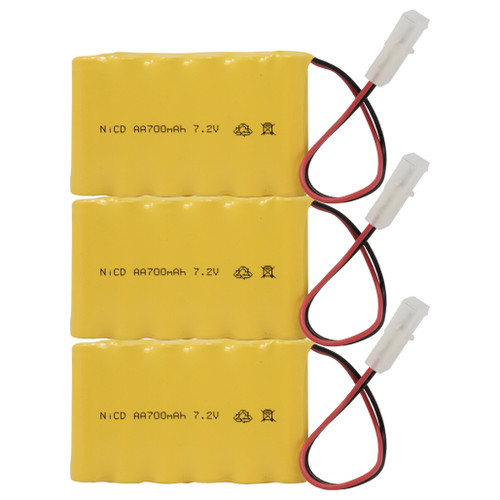 Three-pack rechargeable 700 mAh battery packs by Power Portable