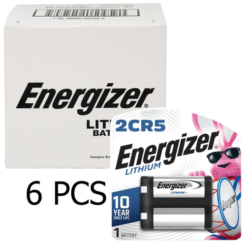 6-Pack Energizer 2CR5 (EL2CR5) 6 Volt Lithium Batteries