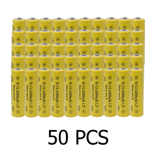 Power Portable 50-pack AA NiCd 800mAh rechargeable batteries