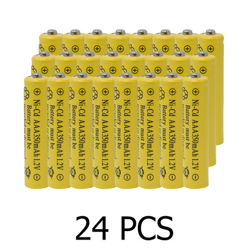 24-Pack AAA NiCd 350mAh Batteries