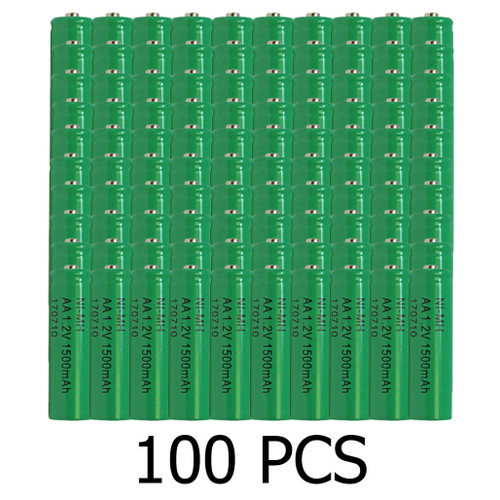 Power Portable 100-pack AA NiMH rechargeable batteries