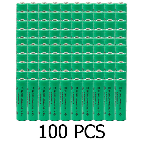 100-Pack AA NiMH 800 mAh Rechargeable Batteries