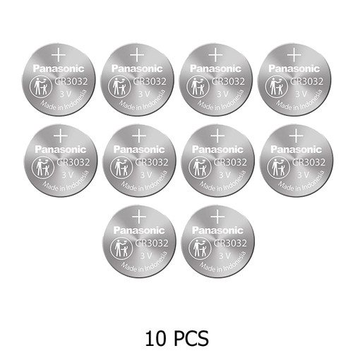 10-Pack CR3032 Panasonic 3 Volt Lithium Coin Cell Batteries