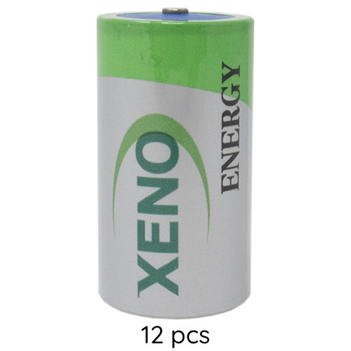 Xeno XL-145F 12-pack C lithium batteries displayed on white background