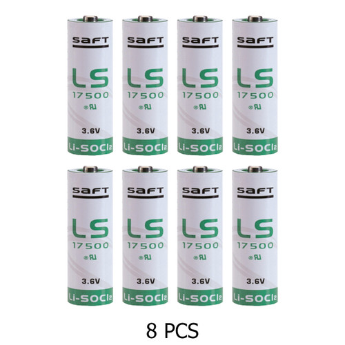 8-pack SAFT LS17500 lithium batteries in original packaging