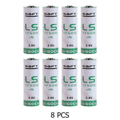 8-Pack SAFT LS17500 (ER17500) 3.6 Volt 3600 mAh A Lithium Batteries