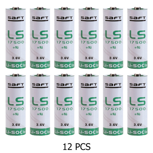 12-Pack SAFT LS17500 (ER17500) 3.6 Volt 3600 mAh A Lithium Batteries