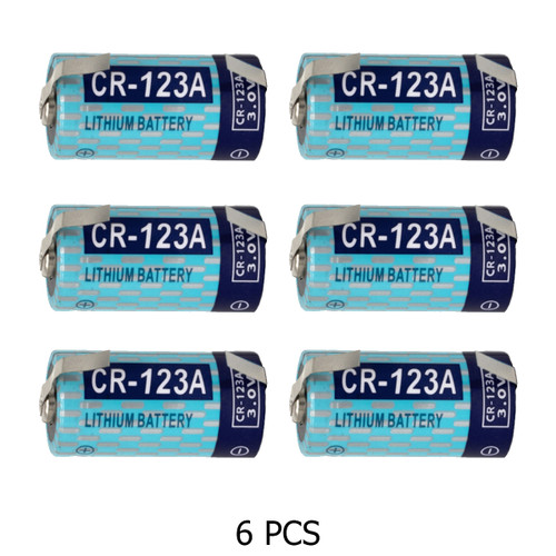 6-Pack Powerizer CR123A 3 Volt Lithium Batteries with Tabs