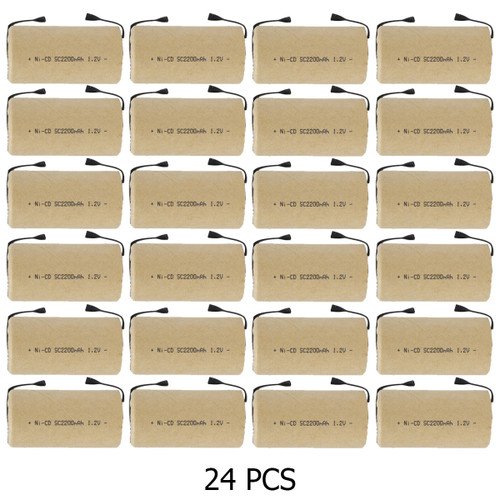 Power Portable Sub-C NiCd rechargeable batteries, paper wrapped