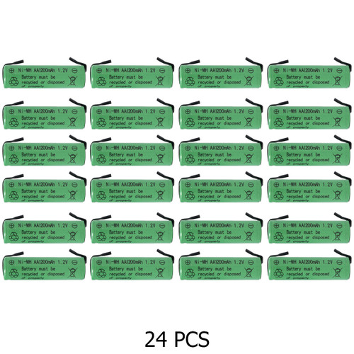 Power Portable AA 1200 mAh batteries with end tabs