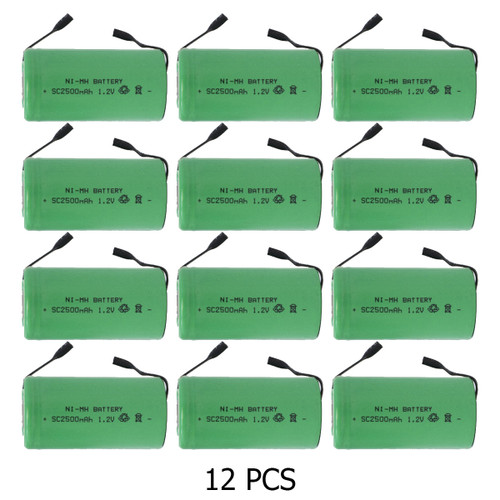 Power Portable Sub C NiMH batteries with spot welded tabs