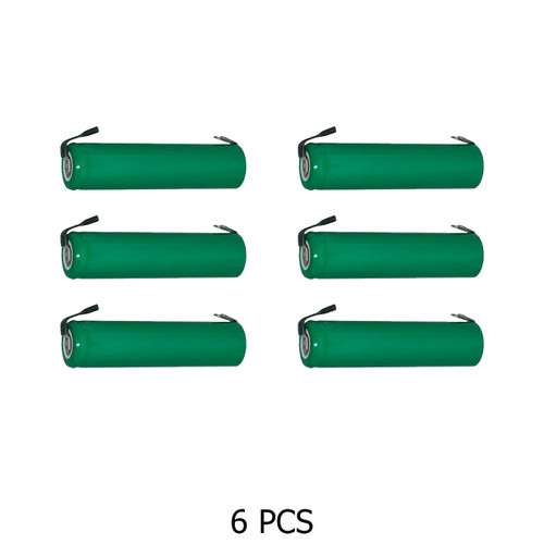 6-Pack AA NiMH 2300 mAh Batteries with Tabs