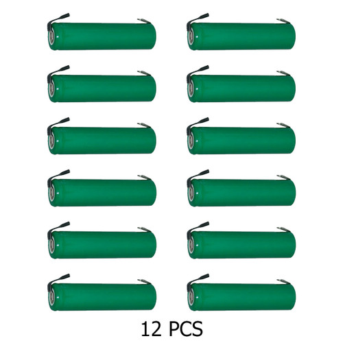 12-pack rechargeable AA batteries with tabs, Power Portable