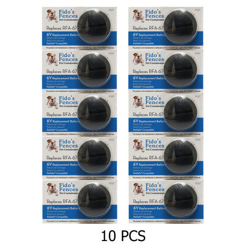 10-pack Fido's Fences RFA-67 6V lithium batteries