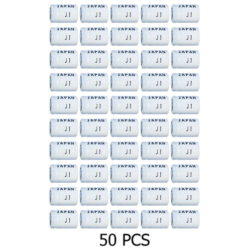 50-pack Sanyo 1/3 AAA flat top NiCd batteries