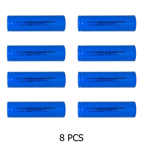 Close-up of Power Portable 3.2V 18650 LiFePO4 battery details
