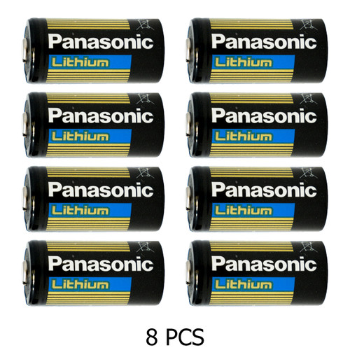 8-Pack Panasonic CR123A 3 Volt Lithium Battery