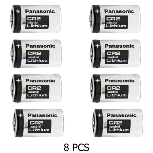 8-Pack CR2 Panasonic Industrial 3 Volt Lithium Batteries