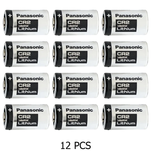 12-pack Panasonic CR2 lithium batteries industrial packaging