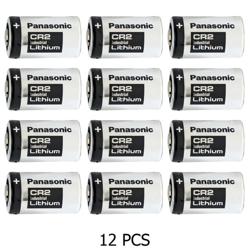 12-Pack CR2 Panasonic Industrial 3 Volt Lithium Batteries