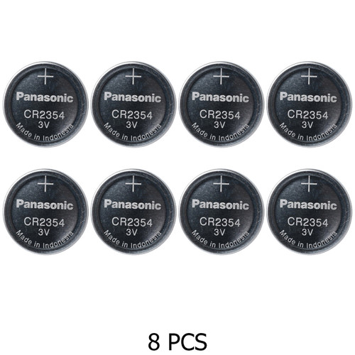 Panasonic CR2354 coin cell battery pack, side view