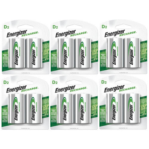 Front view of Energizer D rechargeable battery pack with SKU 19770