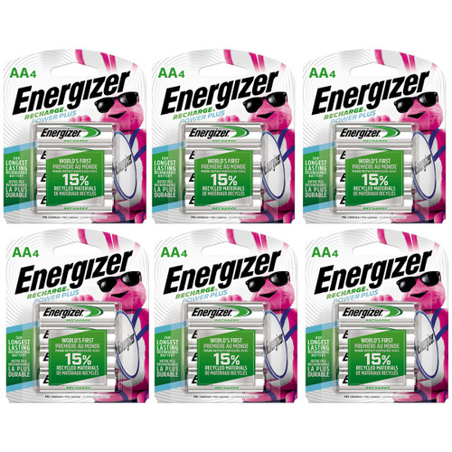 24-Pack AA Energizer Recharge NH15BP4 NiMH 2300 mAh Batteries (6 Cards of 4)