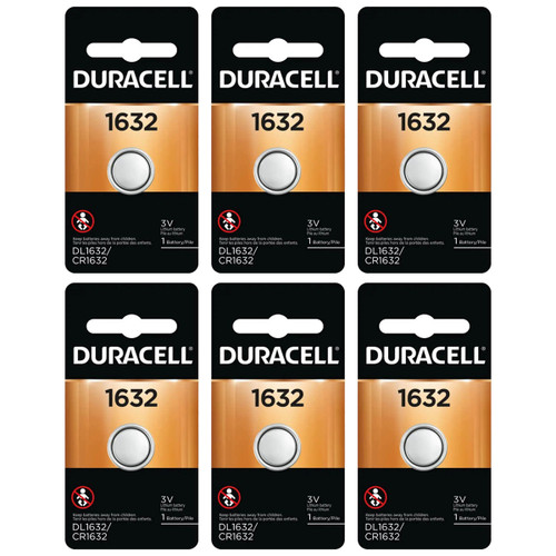 6-Pack CR1632 Duracell 3 Volt Lithium Coin Cell Battery