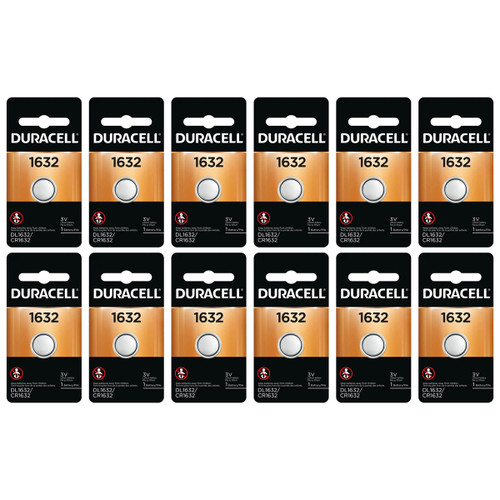 12-Pack CR1632 Duracell 3 Volt Lithium Coin Cell Battery