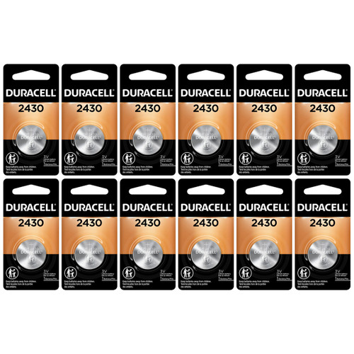 12-Pack CR2430 Duracell 3 Volt Lithium Coin Cell Batteries Wholesale & direct to consumer