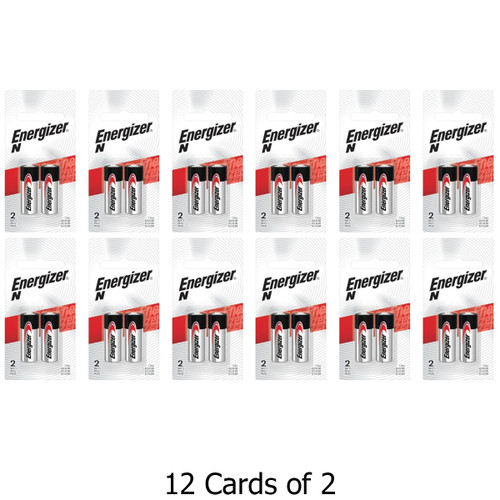 24-Pack Energizer N Size (E90) 1.5 Volt Alkaline Batteries (12 Cards of 2)