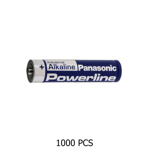 Close-up of Panasonic Powerline LR6AD industrial AA battery