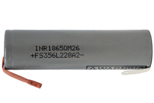 18650 M26 3.6 Volt Lithium Ion Battery with Tabs (2600 mAh)