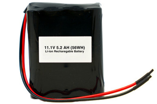 11.1 Volt Lithium Ion Battery Pack (5200 mAh)  with Protection IC