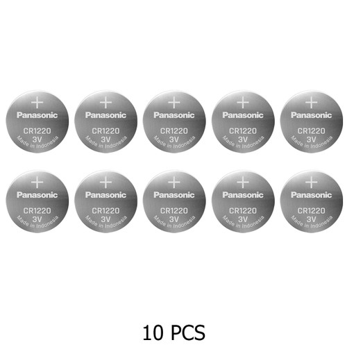 10-Pack Panasonic CR1220 3 Volt Lithium Coin Cell Batteries