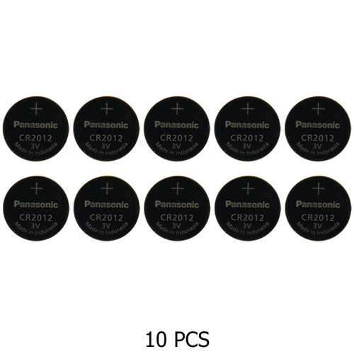 10-Pack Panasonic CR2012 3 Volt Lithium Coin Cell Batteries