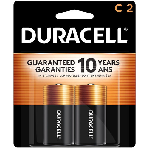 Duracell MN1400B2 C alkaline batteries 2-card pack
