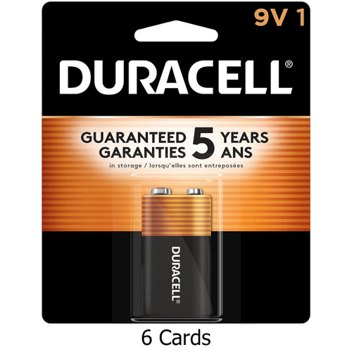 6-Pack 9 Volt Duracell MN1604B1 Alkaline Batteries