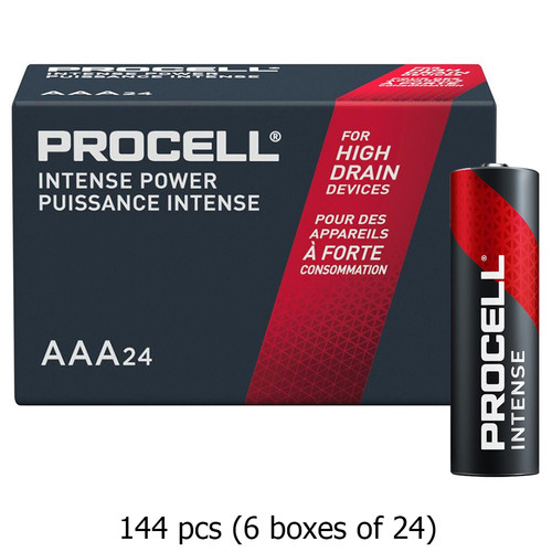 144-Pack AAA Duracell Procell Intense PX2400 Alkaline Batteries (6 Boxes of 24) consumer sales and volume pricing