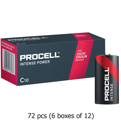 72-Pack C Duracell Procell Intense PX1400 Alkaline Batteries (6 Boxes of 12) consumer sales and volume pricing