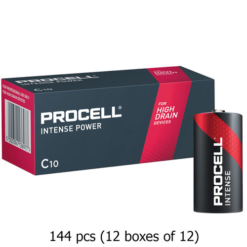 144-Pack C Duracell Procell Intense PX1400 Alkaline Batteries (12 Boxes of 12)