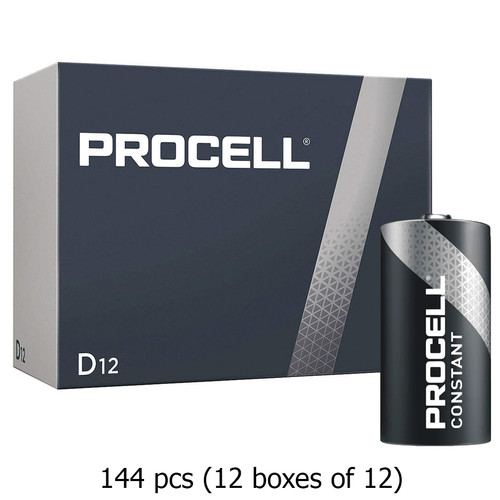 144-Pack D Duracell Procell Constant PC1300 Alkaline Batteries (12 Boxes of 12) consumer sales and volume pricing