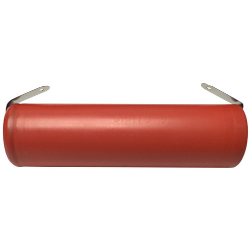 Panasonic NCR18650GA 3.6V 3500mAh battery with tabs front view
