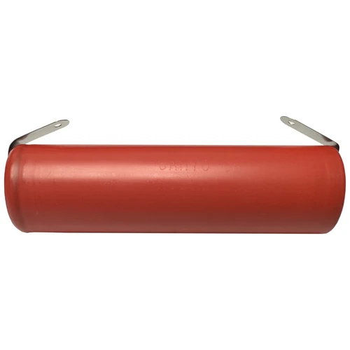 Panasonic NCR18650GA 18650 Li-Ion battery with tabs front view