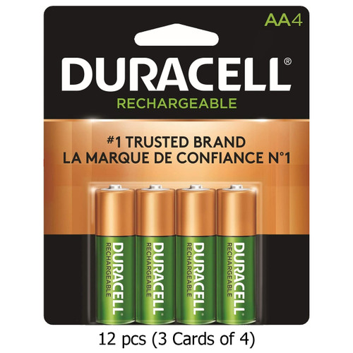 12-Pack AA Duracell Rechargeable (DX1500) 2500 mAh Batteries (3 Cards of 4) consumer sales and volume pricing