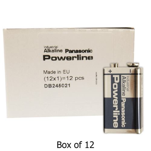 12-Pack 9V Panasonic Powerline 6LR61AD1P Battery