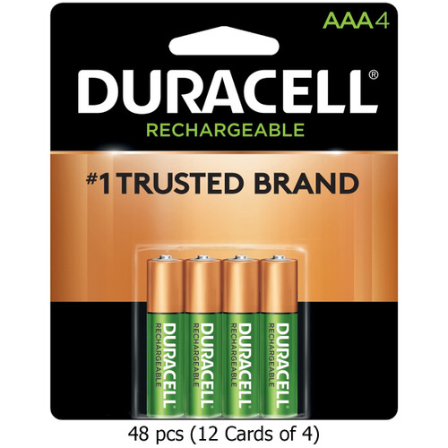 48-Pack AAA Duracell (DX2400) NiMH 900 mAh Batteries (12 Cards of 4)